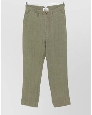 Vivienne Westwood Linen Straight-Leg Trousers - Green