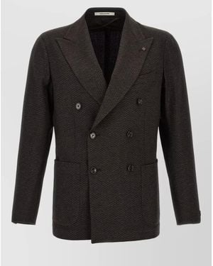 Tagliatore Virgin Wool Montecarlo Blazer - Black