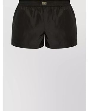 Dolce & Gabbana Elastic Waistband Underwear With Side And Back Pockets - Black