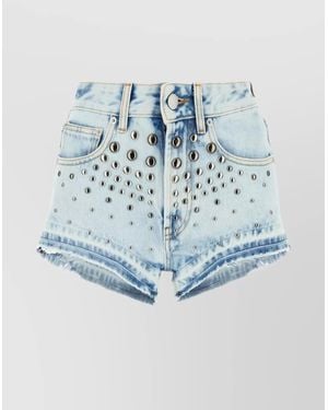 Alessandra Rich Denim Shorts - Blue
