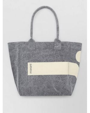 Isabel Marant Yenky Small Tote Bag Two Tone Top Handles - Gray