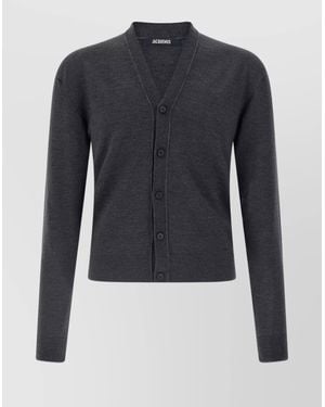 Jacquemus Merino Wool Cardigan - Blue