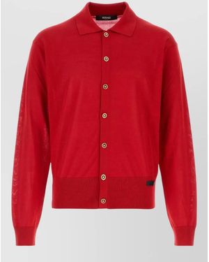 Versace Silk Cardigan - Red