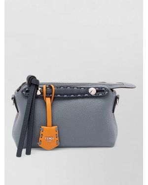 Fendi Selleria Mini Tote Bag Metal Studs - Blue