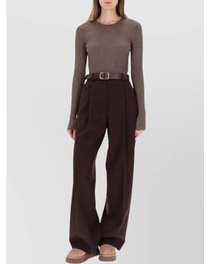 Helmut Lang Ribbed Wool Open Back Top - Multicolour