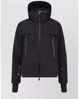 Moncler Hooded Jacket With Removable Padded Hood - Black