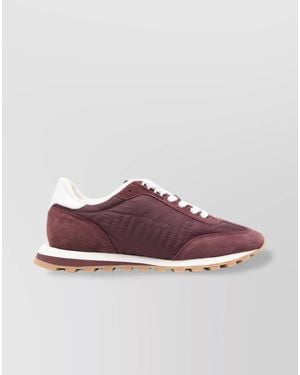 Ami Paris Leather Low-Top Trainers - Purple