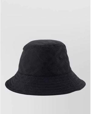 Burberry Tonal Bucket Hat Synthetic Wide Brim - Blue