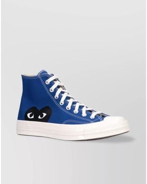 COMME DES GARÇONS PLAY Canvas High-Top Trainers - Blue