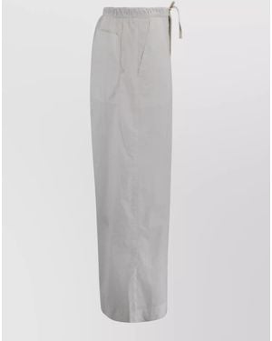 Soeur Hugues Drawstring Wide Leg Relaxed Trousers - White