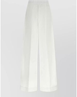 P.A.R.O.S.H. Cannes Wide Leg Tailored Trousers - White