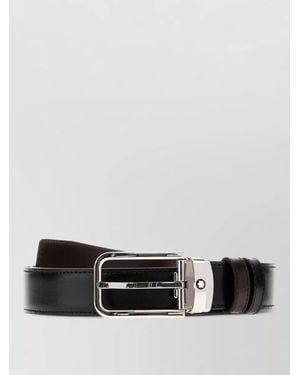 Montblanc Reversible Leather Belt Adjustable Dual Tone - White