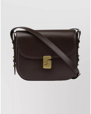 Soeur Leather Bellissima Small Crossbody Bag - Black