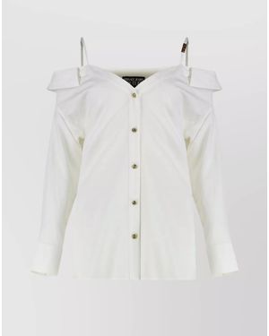 Versace Jeans Couture Off-Shoulder Shirt - White