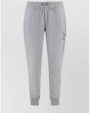 Tommy Hilfiger Cotton Drawstring Waist Track-Pants - Gray