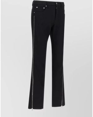 Rick Owens Vega Trousers Tailored Style Belt Loops Pockets - Black