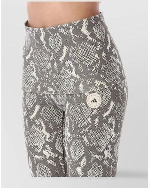 adidas By Stella McCartney Snake Print High Waistband Leggings - Gray