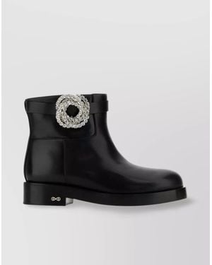 Mach & Mach Galaxy Ankle Boots Embellished Buckle - Black
