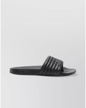 Tom Ford Quilted Almond Toe Leather Slippers - Gray