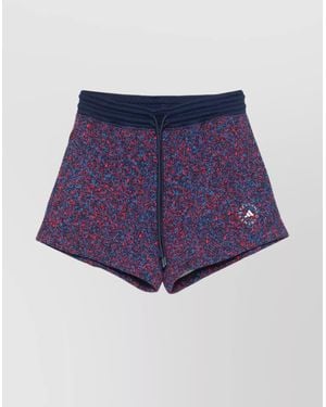 adidas By Stella McCartney Logo Cotton Knee-Length Shorts - Blue