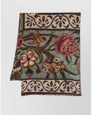 Faliero Sarti Floral Rectangular Scarf Soft Texture - Multicolor
