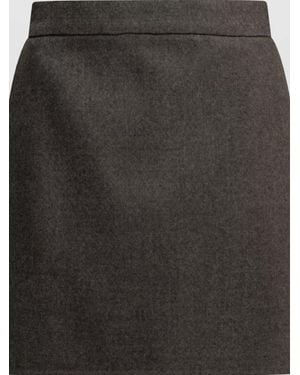 Max Mara Virgin Wool Mini Pencil Skirt - Black