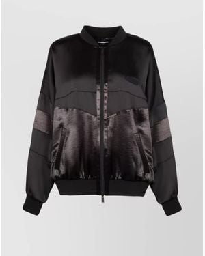 DSquared² Technical Fabric Bomber Sweatshirt - Black