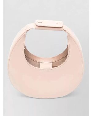 STAUD Mini Moon Leather Shoulder Bag - Pink
