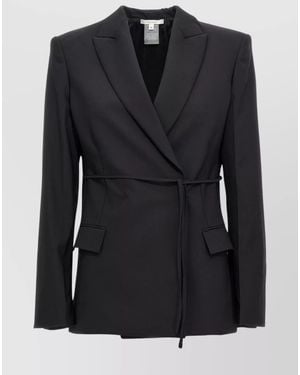 Nensi Dojaka Virgin Wool Double Breasted Blazer - Black