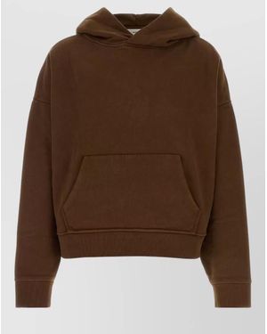 Entire studios Cotton Hooded Oversized Sweatshirt Kangaroo Pocket - Brown