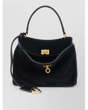 Balenciaga Rodeo Mini Shoulder Bag Top Handle Strap - Black