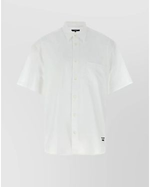 Comme des Garçons Cotton Logo Embroidery Shirt - White