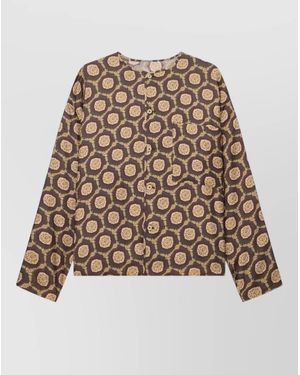 Emporio Armani Shirt Blazer Chest Pocket Long Sleeves - Natural