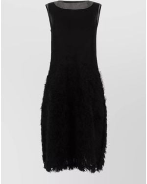 Maison Margiela Silk Retrograde Dress Sheer Detailing - Black