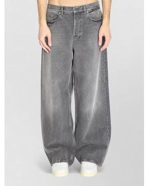 Golden Goose Cotton Wide-Leg Trousers - Grey