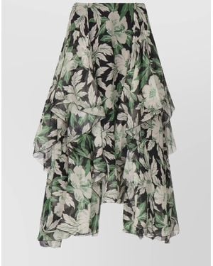 Loewe Silk Asymmetric Skirt - White