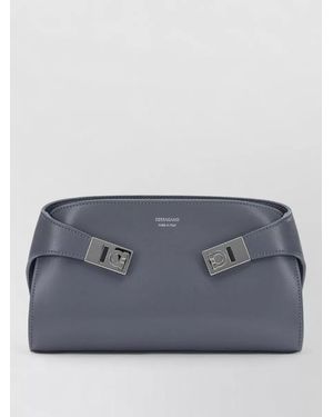 Ferragamo Hug Small Structured Crossbody Shoulder Bag - Grey