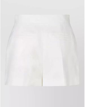 Fendi High Waisted Skirt Back Seam Pockets - White