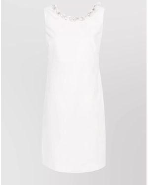 P.A.R.O.S.H. Sequin Embellished Mini Dress - White