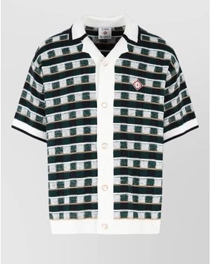 CASABLANCA Mosaic Cotton Shirt Check Pattern - Multicolour