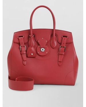 Ralph Lauren Leather Shoulder Bag - Red