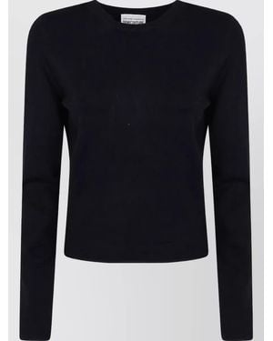 Semicouture Viscose Open-Back Round-Neck Sweatshirt - Blue