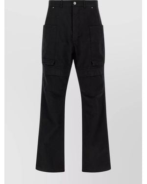 Rick Owens Pants Cargo Style Wide Leg - Black