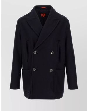Barena Wool Double Breasted Coat - Blue