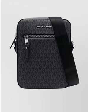 Michael Kors Signature Shoulder Bag Zip Pocket - Black