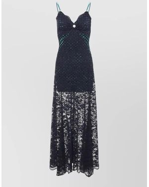 Rabanne Lace Midi Beach Dress - Blue