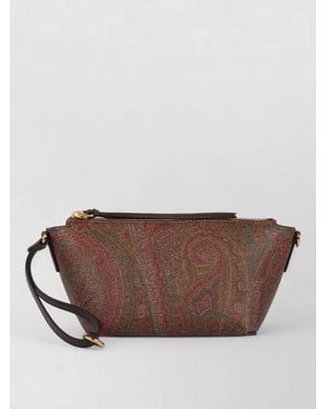 Etro Arnica Mini Jacquard Clutch Bag - Brown