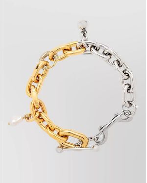 Rabanne Mixed Metal Chain Bracelet And Pearls - Metallic