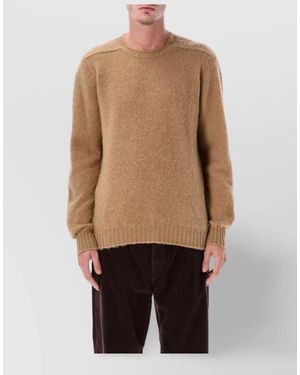 Howlin' Wool Brushed Relaxed-Fit Crew-Neck Jumper - Natural