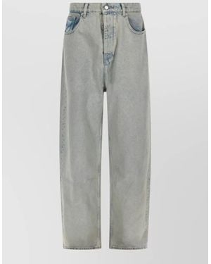 Drole de Monsieur Relaxed Fit Denim Jeans Straight Leg - Grey